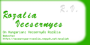 rozalia vecsernyes business card